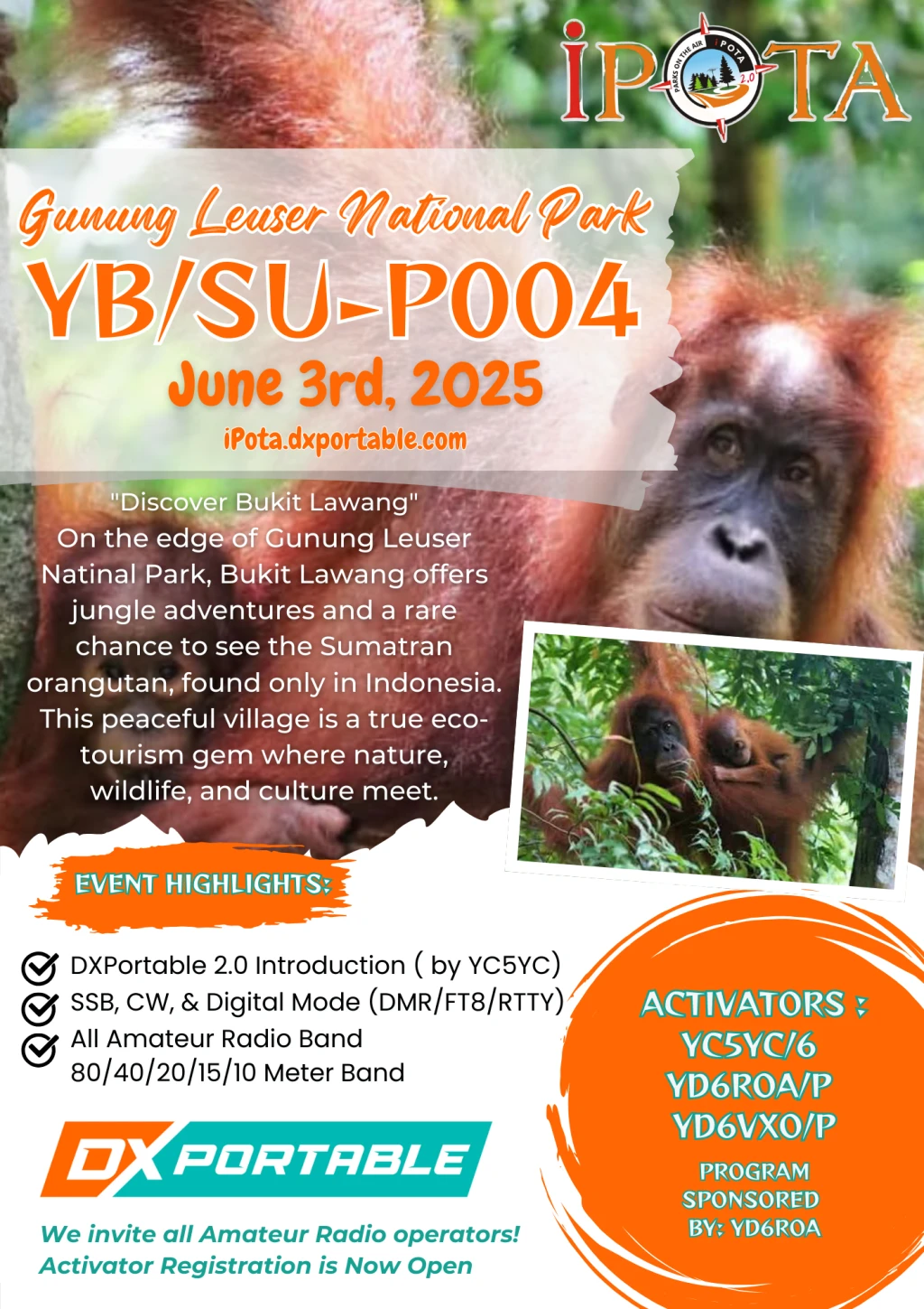 iPOTA Taman Nasional Gunung Leuser - Bukit Lawang by YC5YC